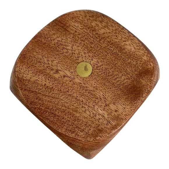 Jumbo Wooden Dice Decor Brass Inlays Handcrafted In India Decor Paperweight NWOT - Picture 3 of 4